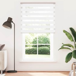 Store zèbre blanc 120x230 cm largeur du tissu 115,9cm polyester 