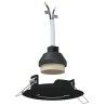 Spots encastrés 24 pcs Rond GU10 Noir Ø90 mm Acier 