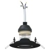 Spots encastrés 24 pcs Rond GU10 Noir Ø90 mm Acier 