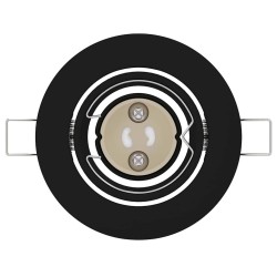 Spots encastrés 24 pcs Rond GU10 Noir Ø90 mm Acier 