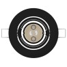 Spots encastrés 24 pcs Rond GU10 Noir Ø90 mm Acier 