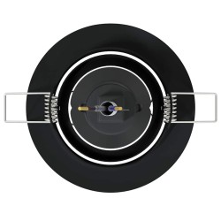 Spots encastrés 24 pcs Rond GU10 Noir Ø90 mm Acier 