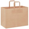 Sacs en papier 250 pcs avec poignées marron 32x17x25 cm 
