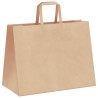 Sacs en papier 250 pcs avec poignées marron 32x17x25 cm 