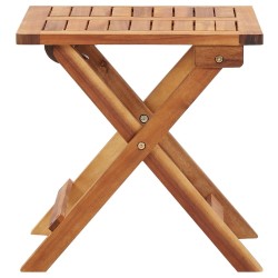 Table pliable de jardin 40x40x40 cm Bois d'acacia massif  