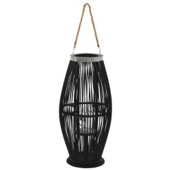 Bougeoir suspendu Bambou Noir 60 cm 