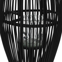 Bougeoir suspendu Bambou Noir 60 cm 