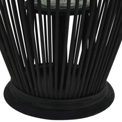 Bougeoir suspendu Bambou Noir 60 cm 