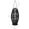 Bougeoir suspendu Bambou Noir 60 cm 