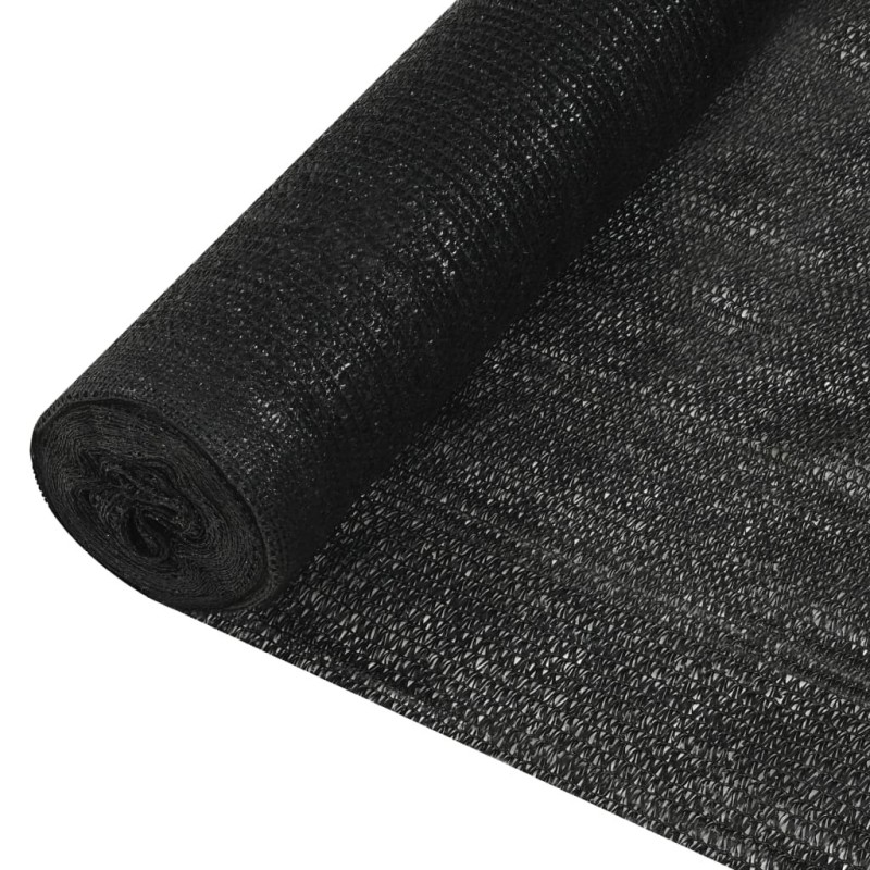 Filet brise-vue Noir 2x25 m PEHD 195 g/m² Filet brise-vue Noir 2x25 m PEHD 195 g/m²