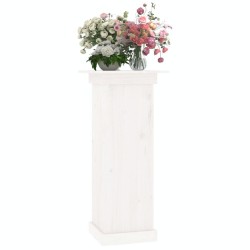 Support à fleurs Blanc 40x40x90 cm Bois de pin solide 