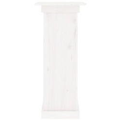 Support à fleurs Blanc 40x40x90 cm Bois de pin solide 