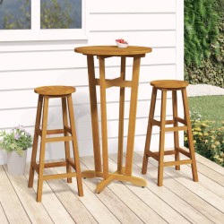 Table de bar de jardin Ø60x105 cm Bois d'acacia solide 