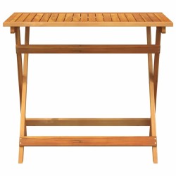 Table de jardin pliante Rectangulaire 100x55x75 cm Bois massif Acacia 