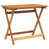 Table de jardin pliante Rectangulaire 100x55x75 cm Bois massif Acacia 
