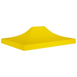 Toit de tente de réception 4,5x3 m Jaune 270 g/m² 