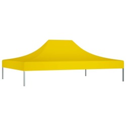Toit de tente de réception 4,5x3 m Jaune 270 g/m² 