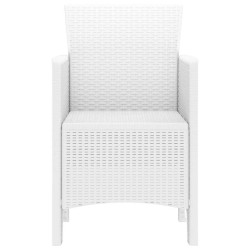 Chaises de jardin 2 pcs Blanc 53 x 49 x 85 cm Plastique 
