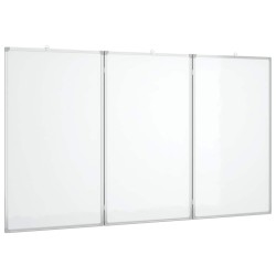 Tableau blanc magnétique pliable 150x80x1,7 cm aluminium 
