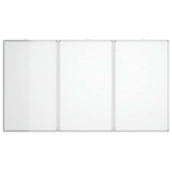 Tableau blanc magnétique pliable 150x80x1,7 cm aluminium 