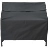 Maison pour chien en tissu Oxford noir et acier 