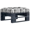 Pouf palette de jardin noir bois de pin imprégné 
