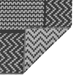Tapis d'Extérieur "ARAKIL" Noir et Gris 300x300 cm PP 