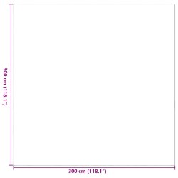 Tapis d'Extérieur "ARAKIL" Noir et Gris 300x300 cm PP 