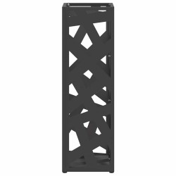 Porte-parapluie Noir Métal Moyen Motif Support de parapluies 