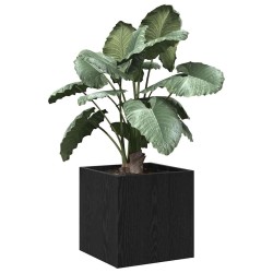 Bac à Plantes Chêne Noir 40x40x40 cm Bois Ingénierie 