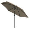 Parasol d'extérieur avec poteau en métal 300 cm Taupe 
