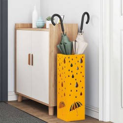 Porte-parapluies Jaune moutarde Métal Compact Décoratif 