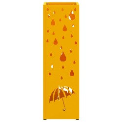 Porte-parapluies Jaune moutarde Métal Compact Décoratif 
