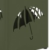 Porte-parapluies Vert Olive Métal Moyen Incrustations Décoratives 