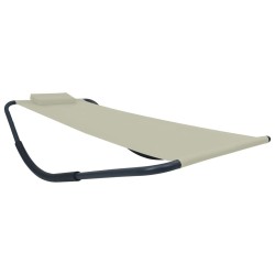Lit de jardin Crème 200x90 cm Acier 