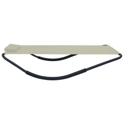 Lit de jardin Crème 200x90 cm Acier 