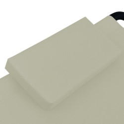 Lit de jardin Crème 200x90 cm Acier 