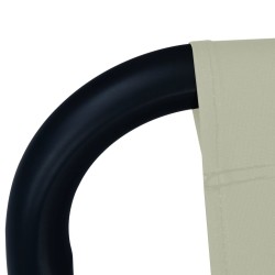 Lit de jardin Crème 200x90 cm Acier 
