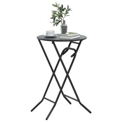 Table de jardin pliante Anthracite Ø50x72 cm Acier 