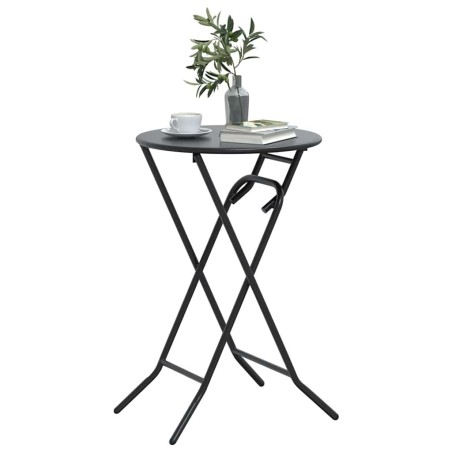 Table de jardin pliante Anthracite Ø50x72 cm Acier 