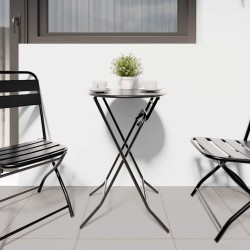 Table de jardin pliante Anthracite Ø50x72 cm Acier 
