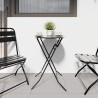 Table de jardin pliante Anthracite Ø50x72 cm Acier 