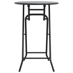 Table de jardin pliante Anthracite Ø50x72 cm Acier 