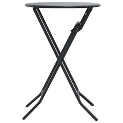 Table de jardin pliante Anthracite Ø50x72 cm Acier 