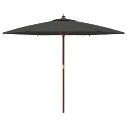 Parasol de jardin avec mât en bois anthracite 299x240 cm 