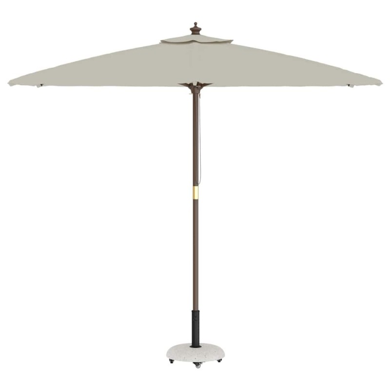 Base de parasol sur roulettes pour poteaux de 37/42/52/58mm en béton blanc. 