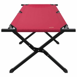 Lit de soleil pliant rouge en tissu oxford 600D 