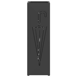 Porte-parapluies Noir Acier Moyen Porte-parapluies noir 