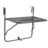 Table de balcon Noir 60x40 cm Acier 