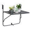 Table de balcon Noir 60x40 cm Acier 